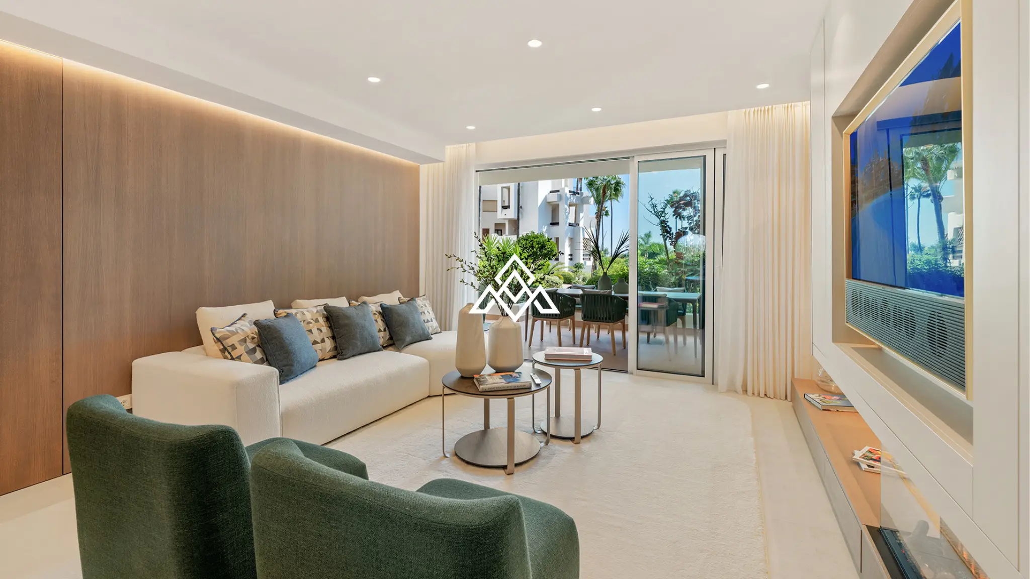Bahía del Velerín sea-view garden apartment with private terrace and tropical gardens