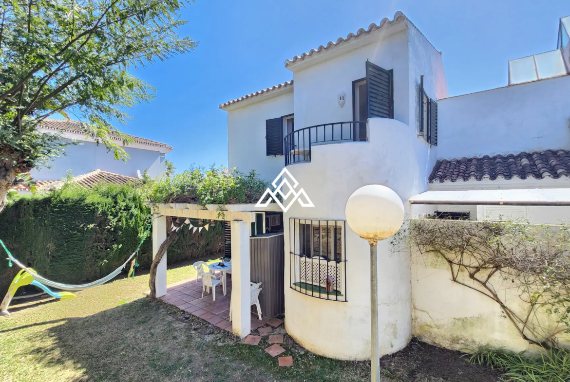 Corner Monte Biarritz townhouse with garden and terraces, near San Pedro