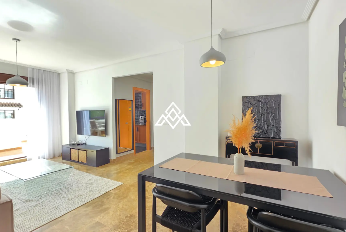 Selwo apartment with terrace, pool and gardens in gated community Estepona