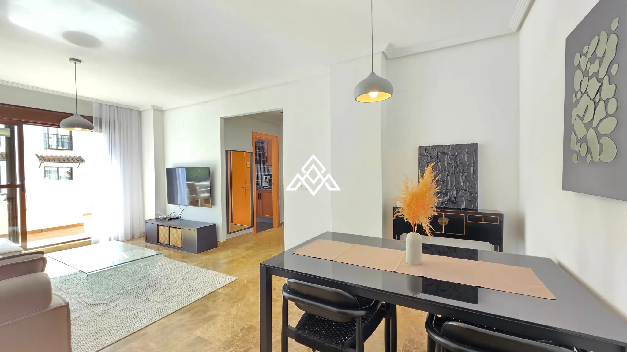 Selwo apartment with terrace, pool and gardens in gated community Estepona
