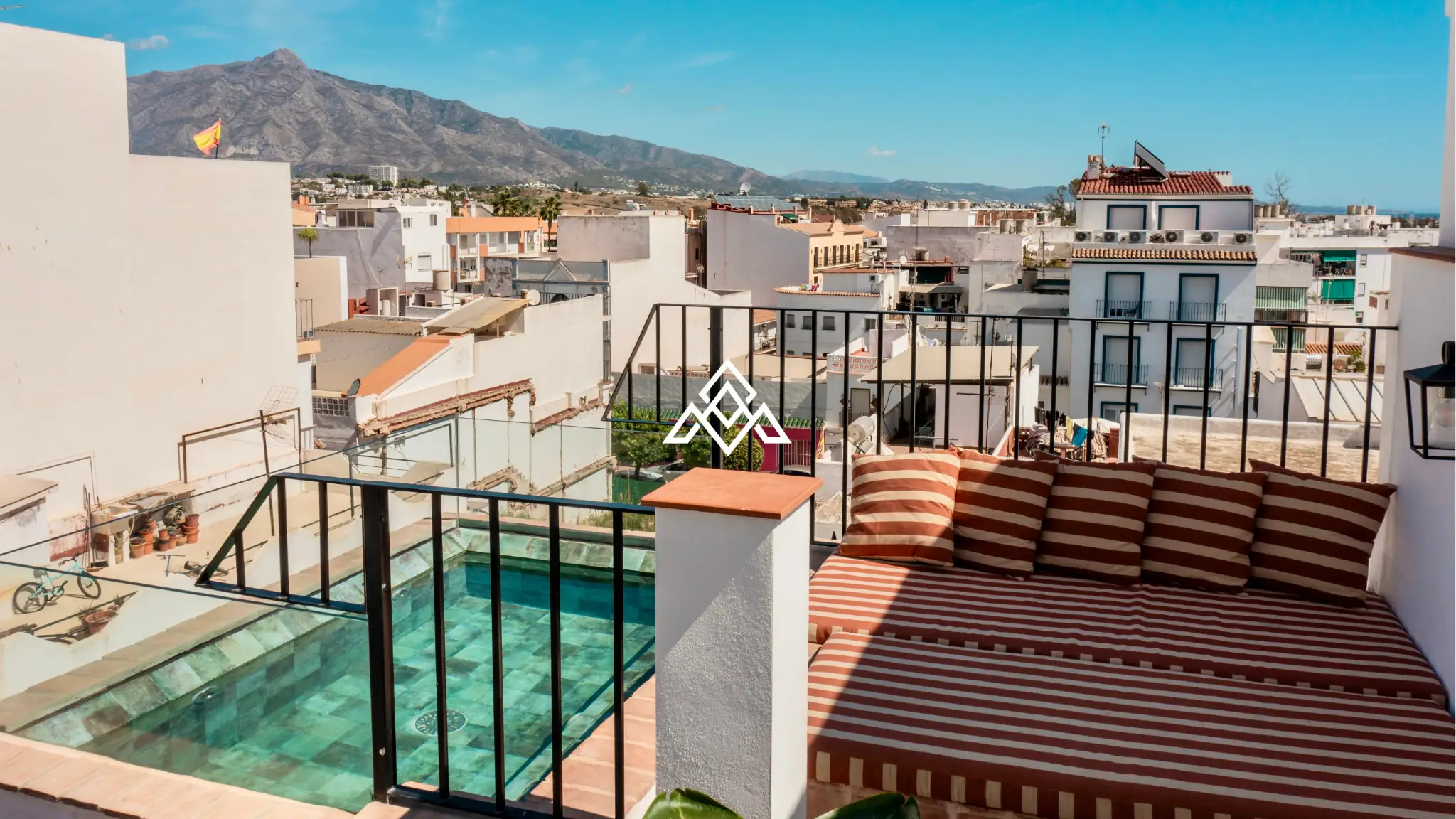 Designer townhouse with rooftop pool and panoramic sea views on Costa del Sol