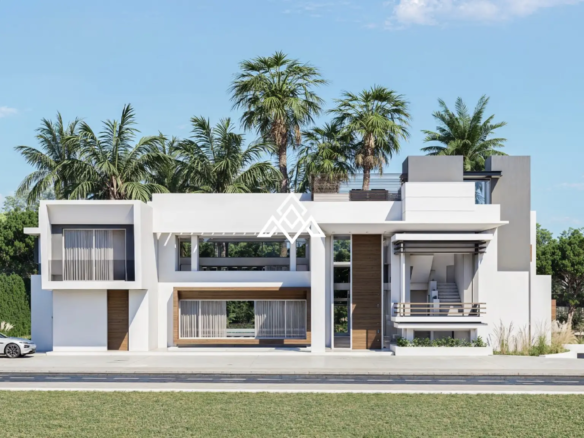 Guadalmina Baja villa under construction with contemporary design and luxury features