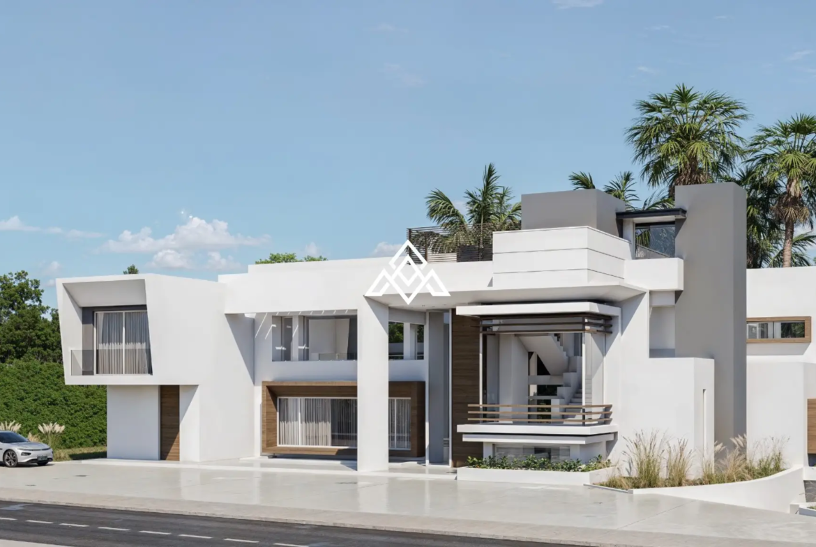 Guadalmina Baja villa under construction with contemporary design and luxury features