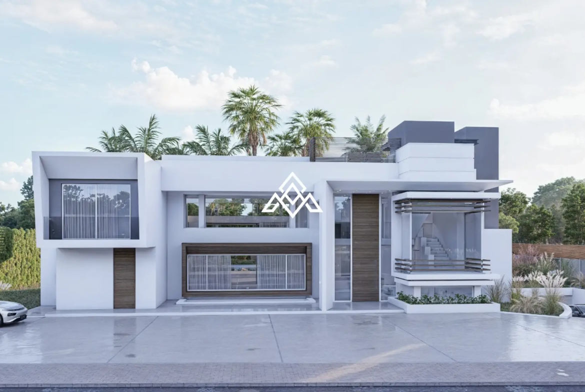 Guadalmina Baja villa under construction with contemporary design and luxury features