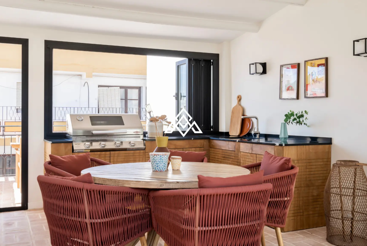 Designer townhouse with rooftop pool and panoramic sea views on Costa del Sol