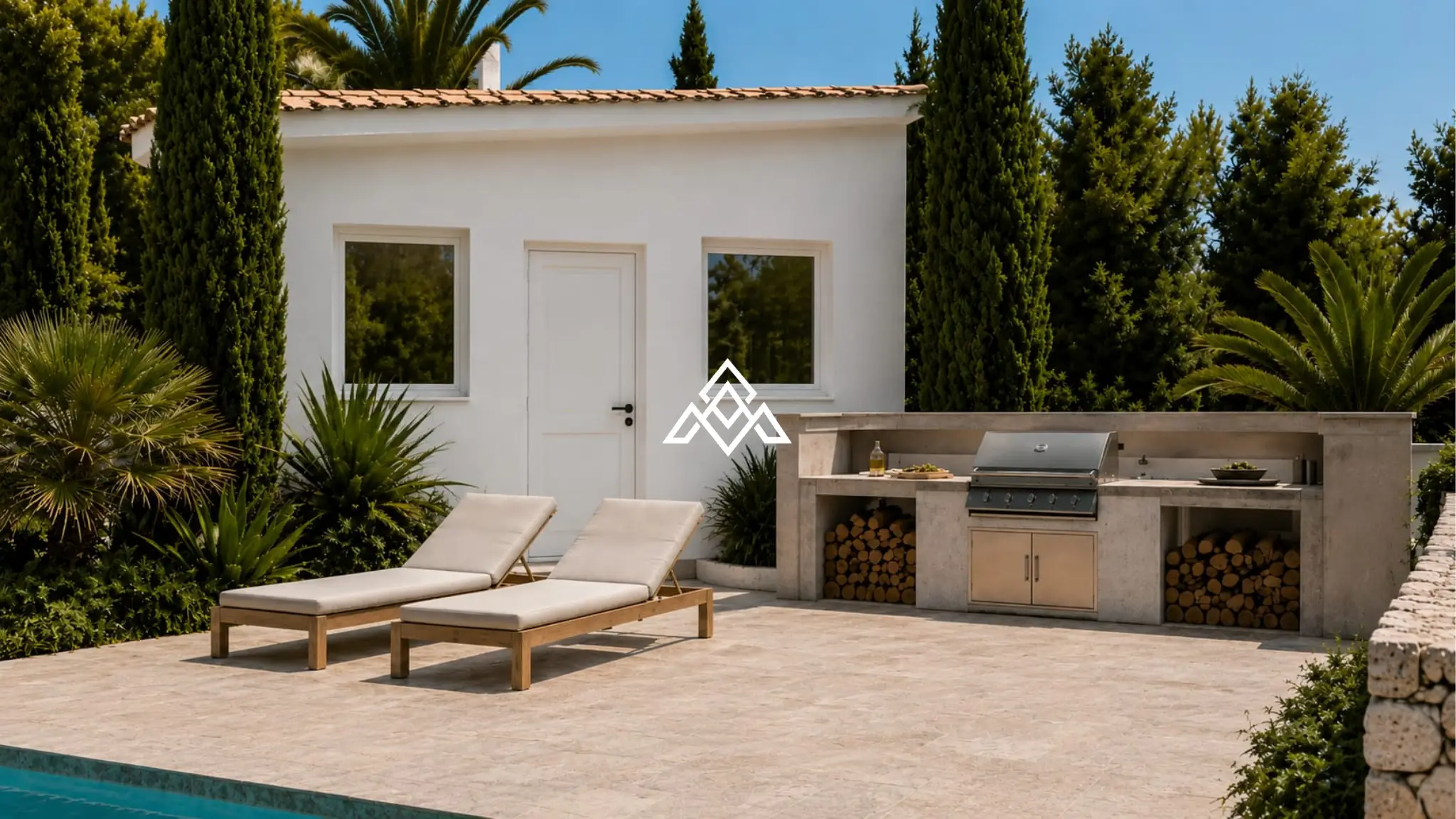 Elviria villa with guest apartments and sea views in Marbella
