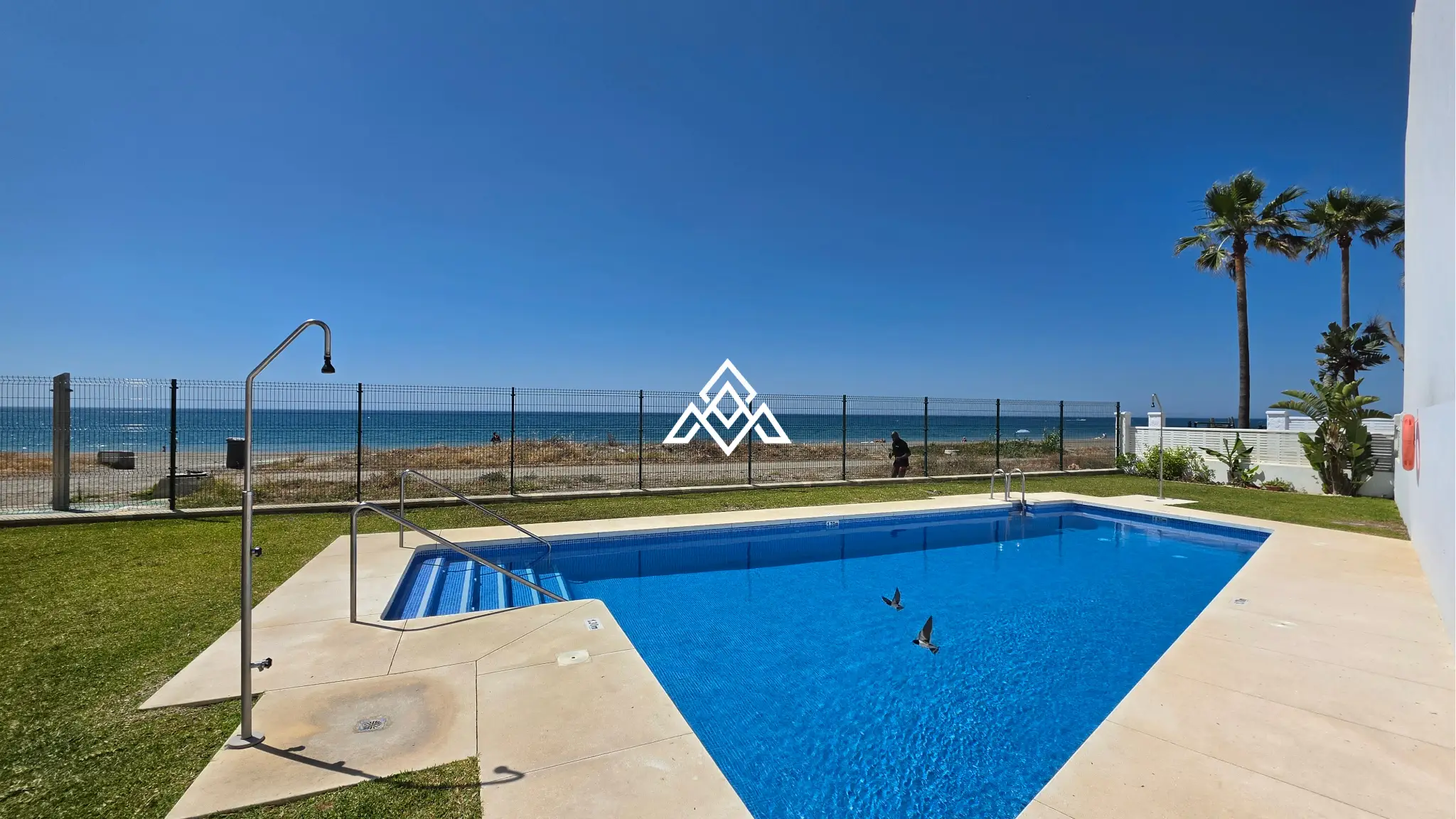 Beachfront townhouse Costalita with sea views and direct beach access in Estepona