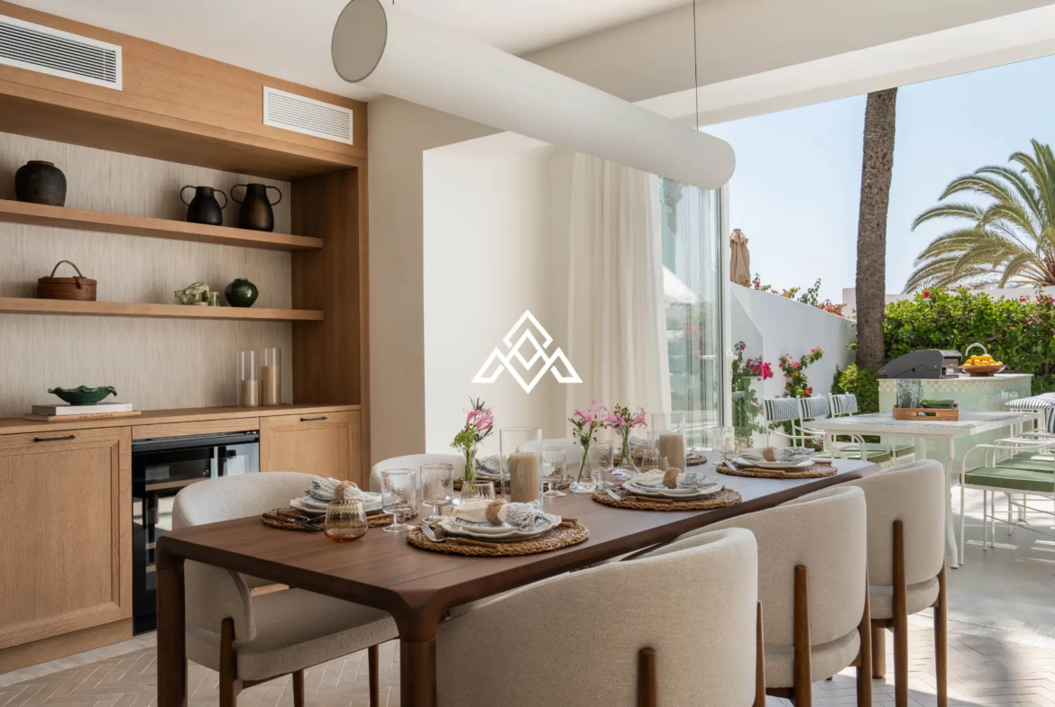 Exclusive Golden Mile Beach House in Marbella with private pool, sea views and direct beach access. Prime Spain real estate opportunity.