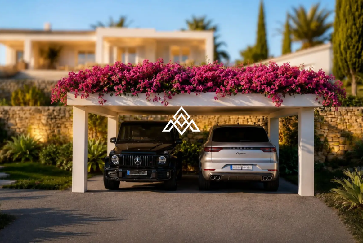 Elviria villa with guest apartments and sea views in Marbella
