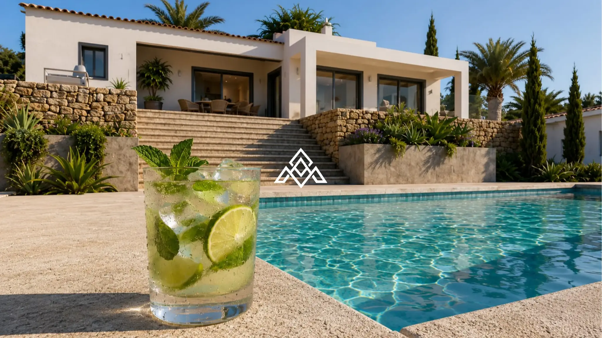 Elviria villa with guest apartments and sea views in Marbella