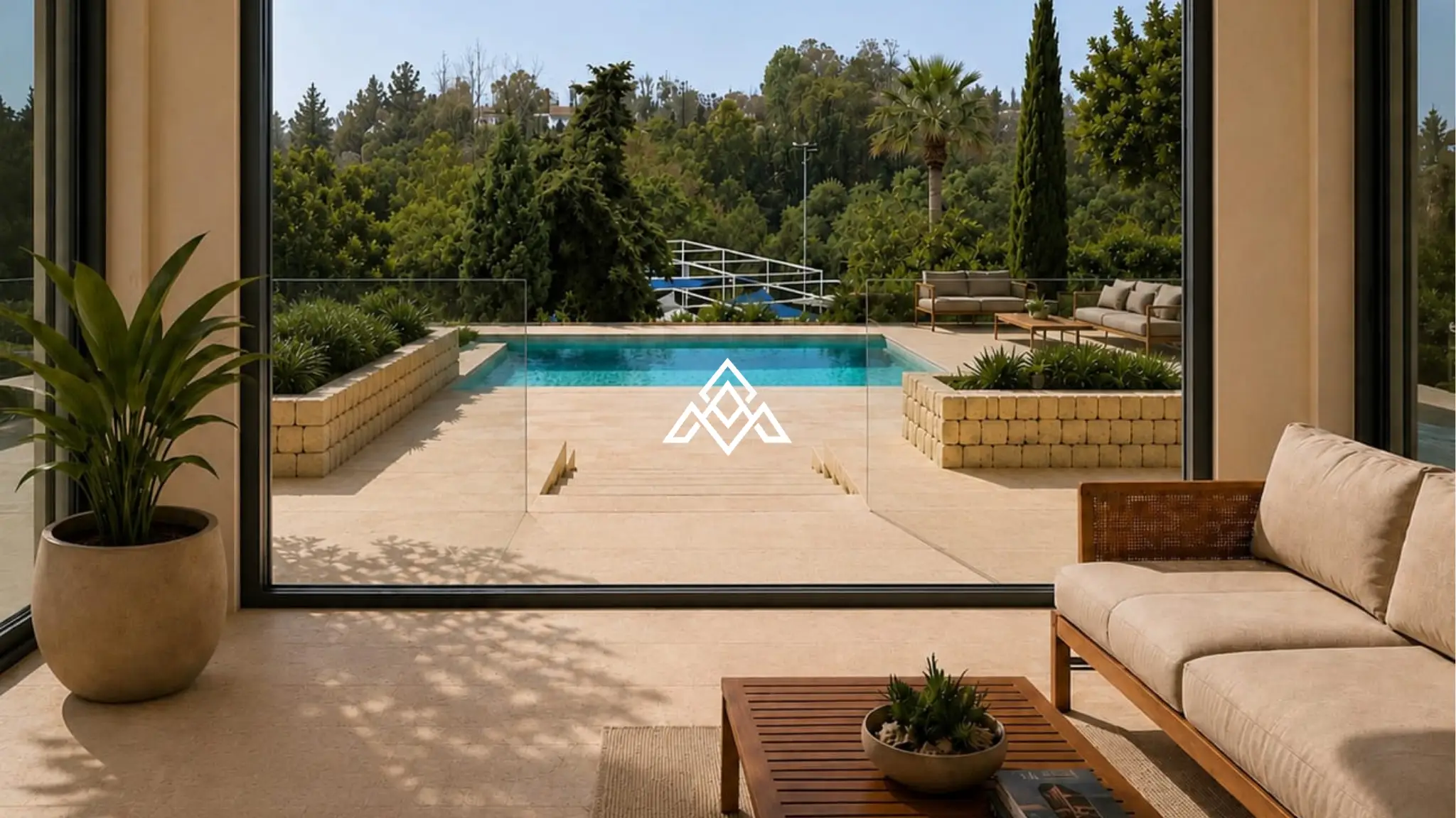 Elviria villa with guest apartments and sea views in Marbella