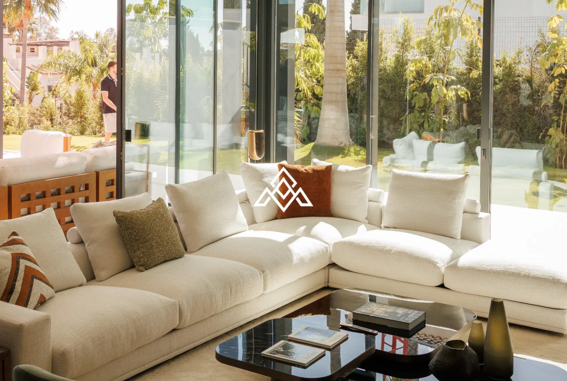 Exclusive Golden Mile Villa with private pool, designer finishes and premium amenities. Luxury Spain villa for sale in Marbella.