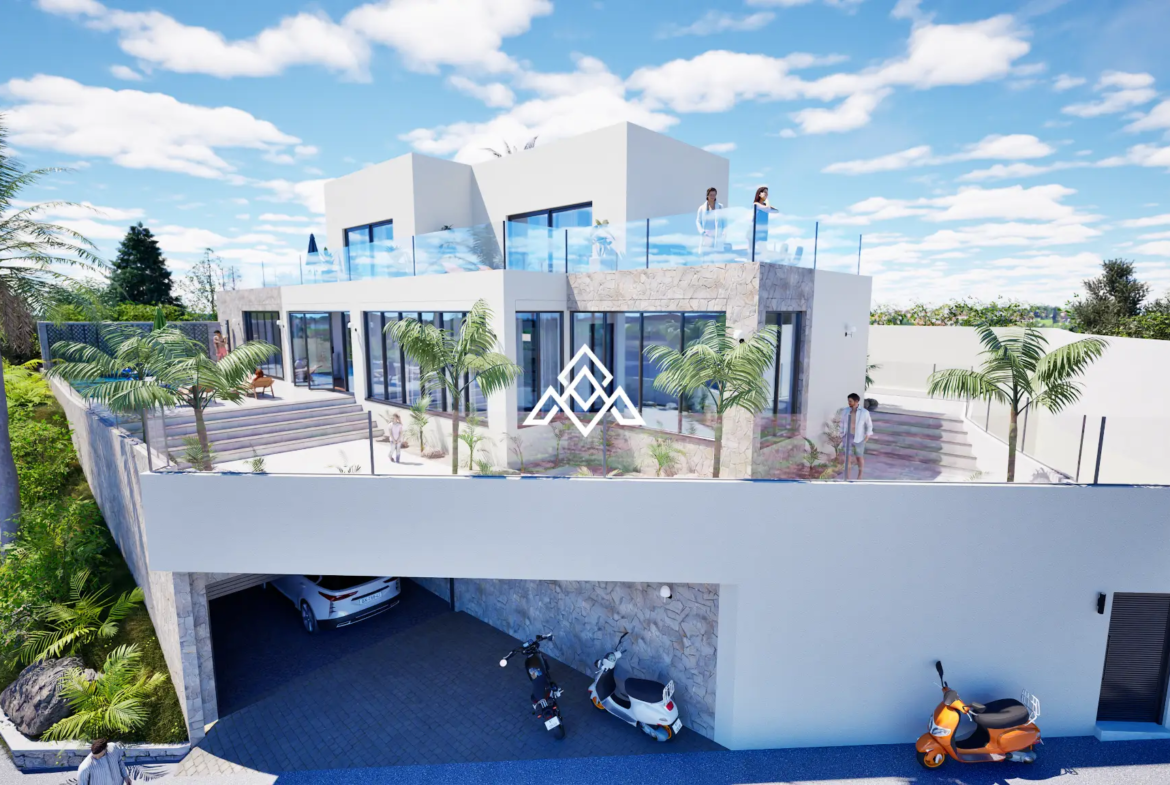 Exclusive Torreblanca Villa with approved project, building licence and panoramic sea views. Premium Spain villa for sale in Fuengirola.