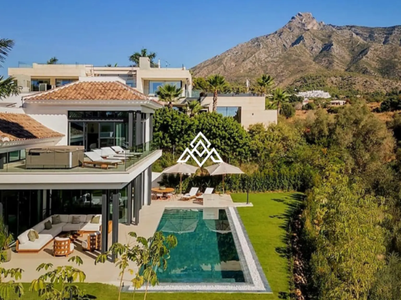 Exclusive Golden Mile Villa with private pool, designer finishes and premium amenities. Luxury Spain villa for sale in Marbella.