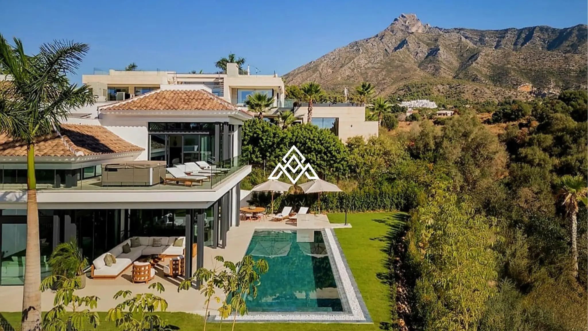 Exclusive Golden Mile Villa with private pool, designer finishes and premium amenities. Luxury Spain villa for sale in Marbella.