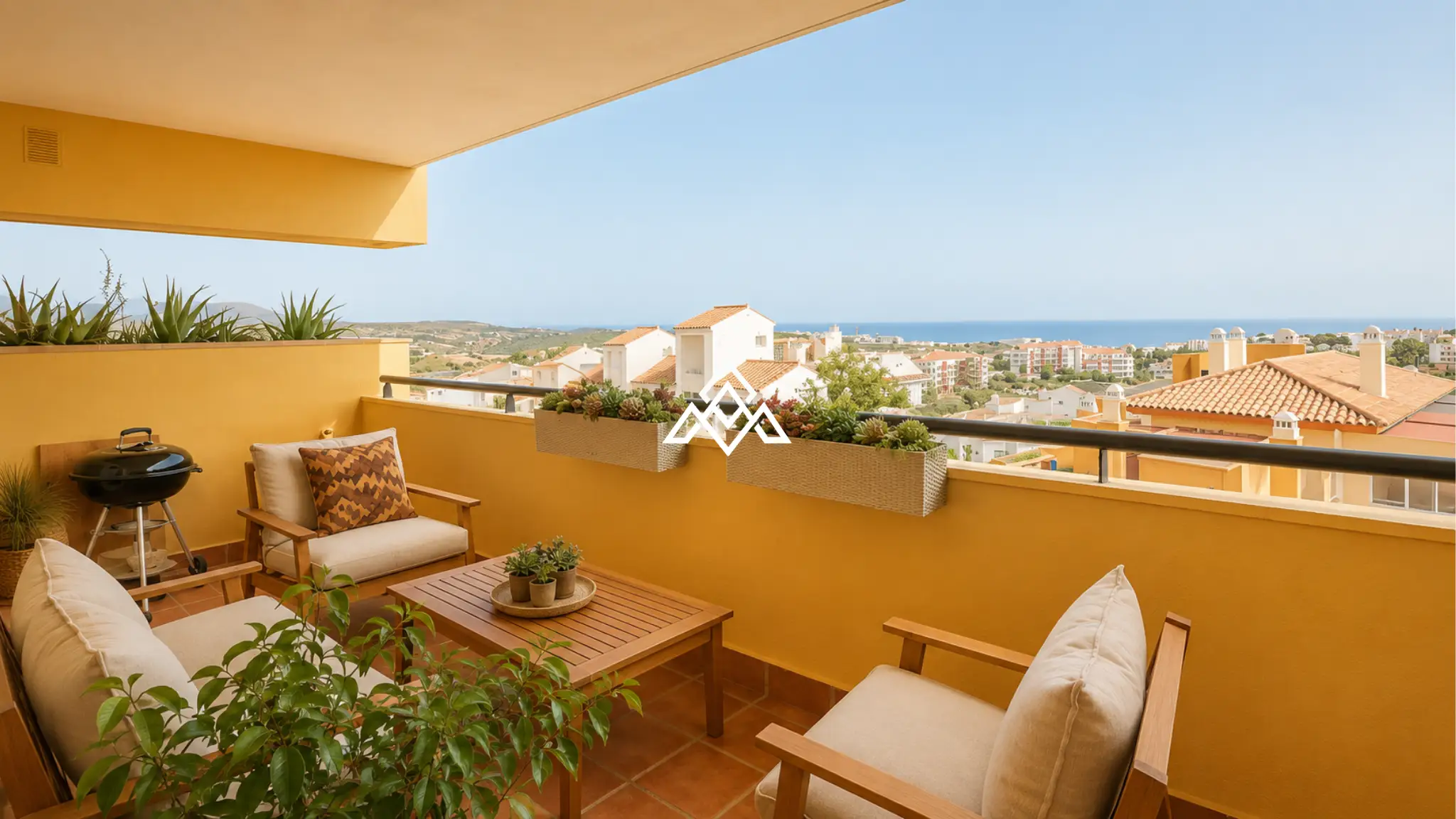 Stylish Riviera del Sol Apartment with panoramic sea views, 2 bedrooms, garage and storage. Prime Spain real estate opportunity.