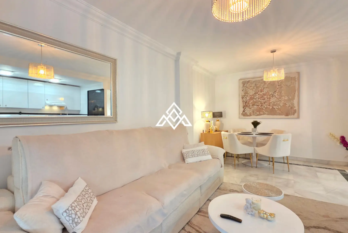 Exclusive Golden Mile Garden Apartment with private garden, terrace and 24h security. Prime Spain real estate in Marbella near the beach.