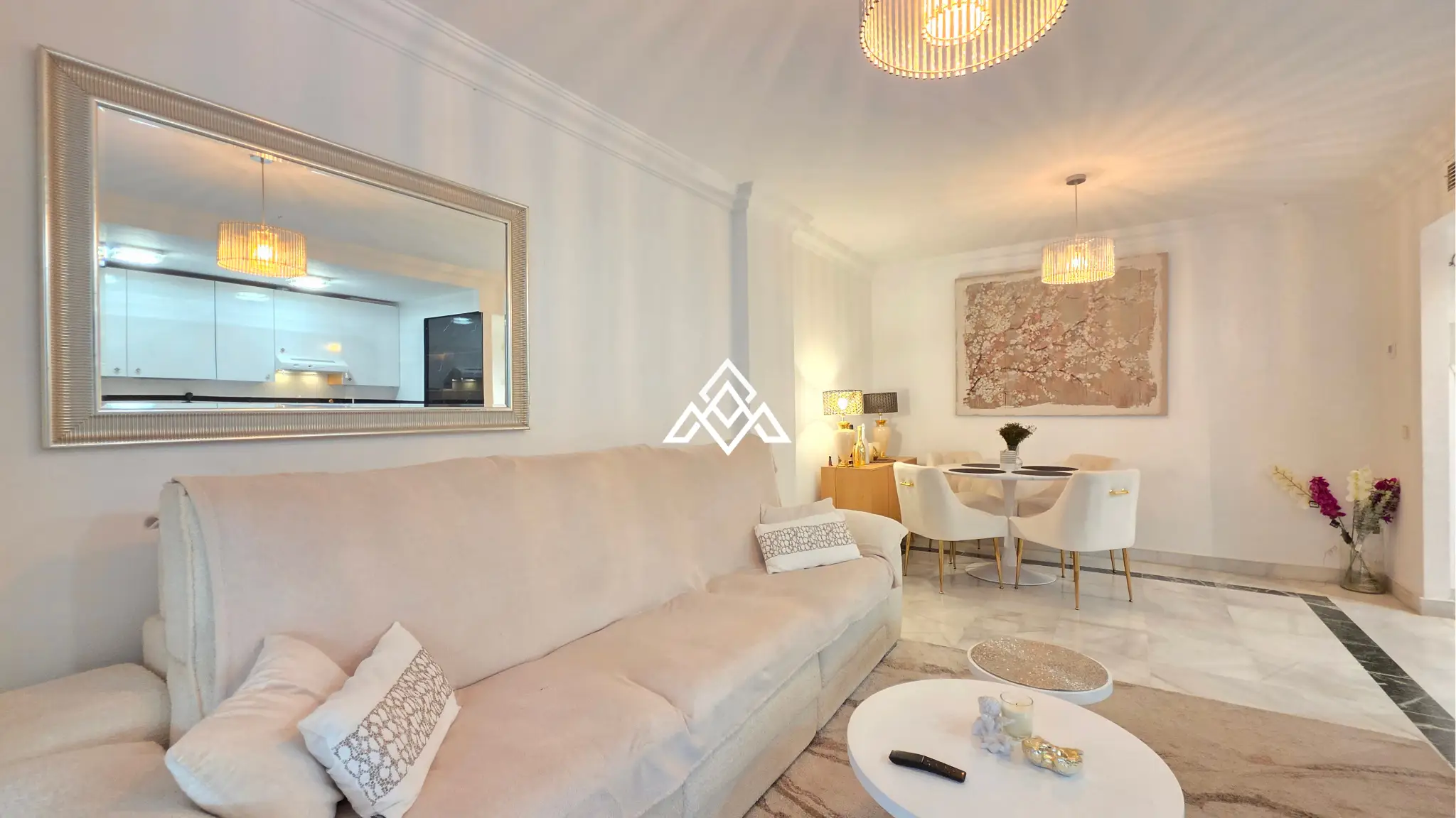 Exclusive Golden Mile Garden Apartment with private garden, terrace and 24h security. Prime Spain real estate in Marbella near the beach.
