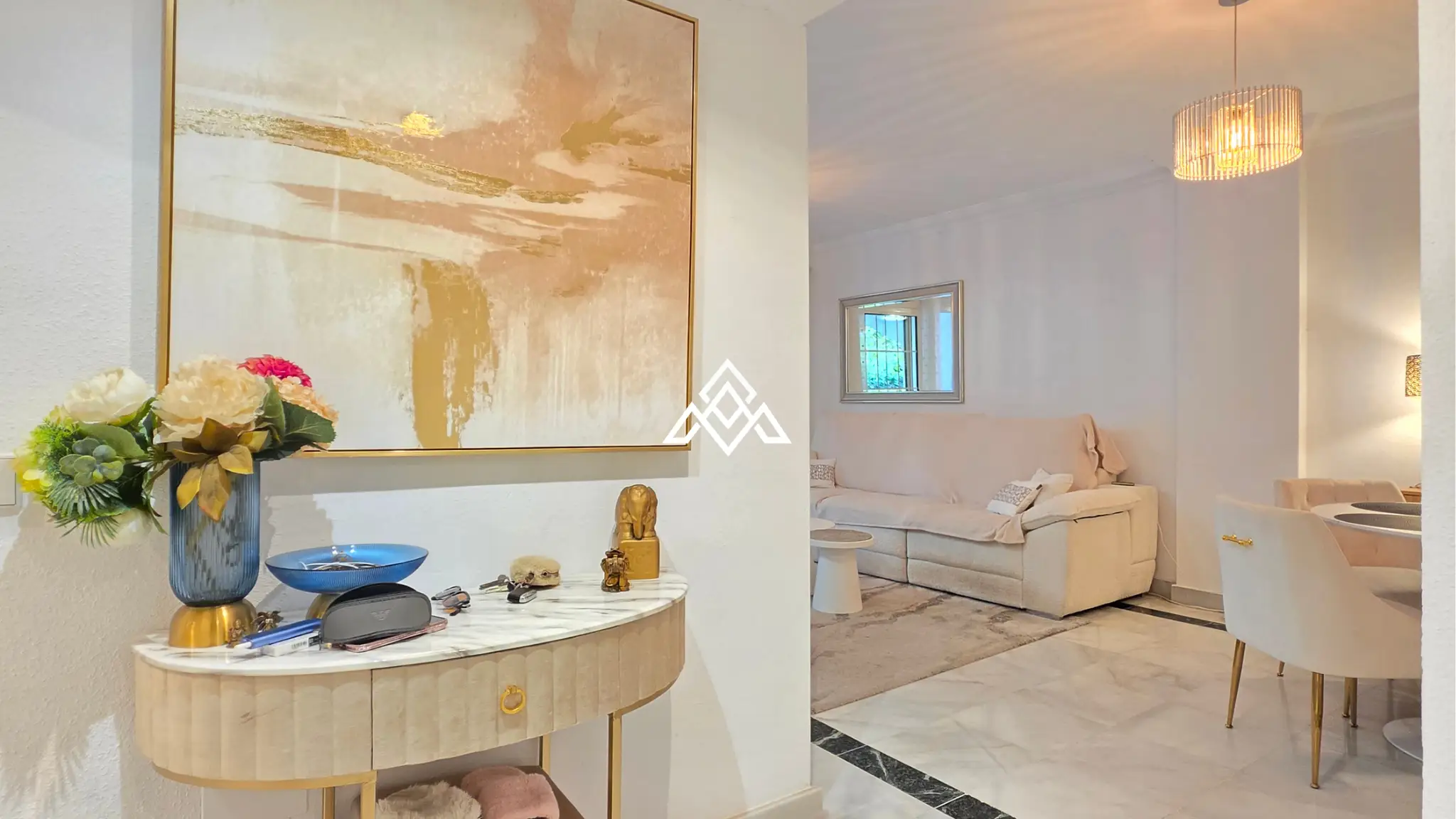 Exclusive Golden Mile Garden Apartment with private garden, terrace and 24h security. Prime Spain real estate in Marbella near the beach.