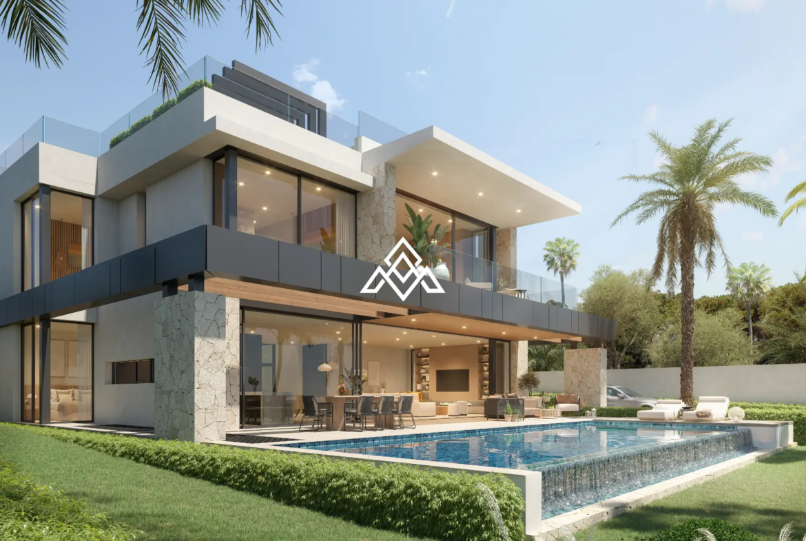 Luxury Los Monteros villa for sale with panoramic sea views, infinity pool and rooftop jacuzzi in Marbella.