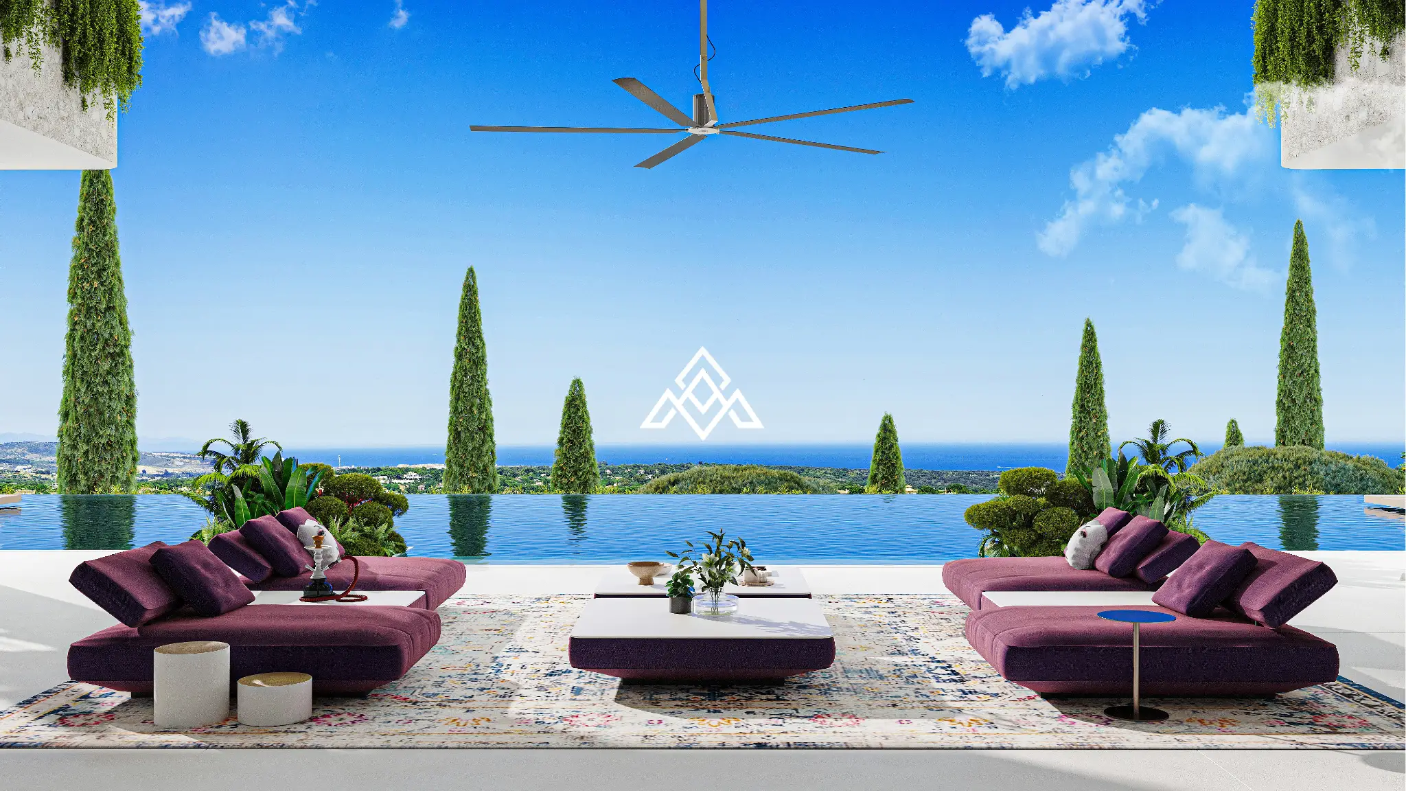 MPA-0124 Hacienda de Las Chapas plot for sale in Marbella with panoramic sea views, 4,000 m² of land and a villa project awaiting a building licence.