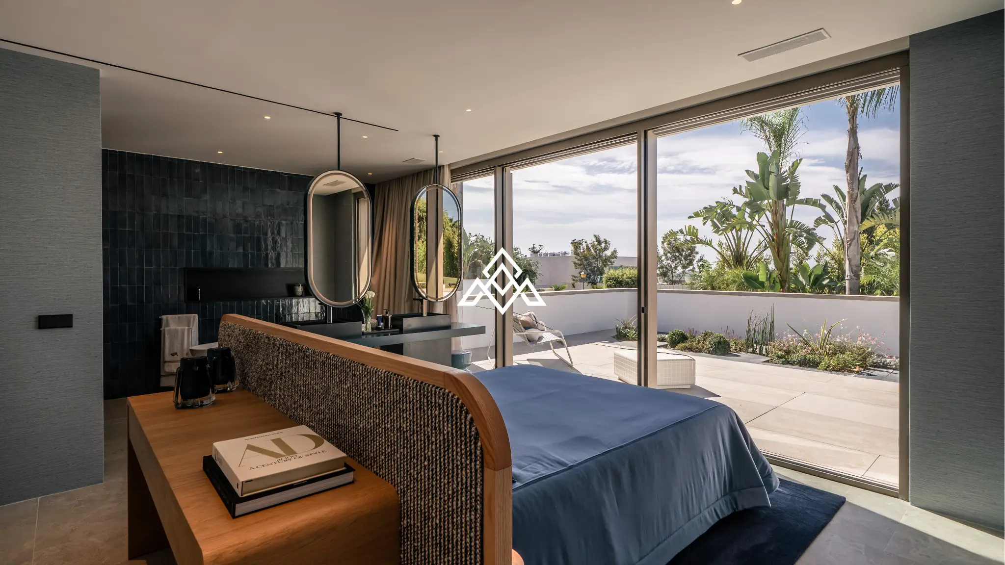 Luxury La Reserva villa for sale in Sotogrande with panoramic sea views and indoor swimming pool.
