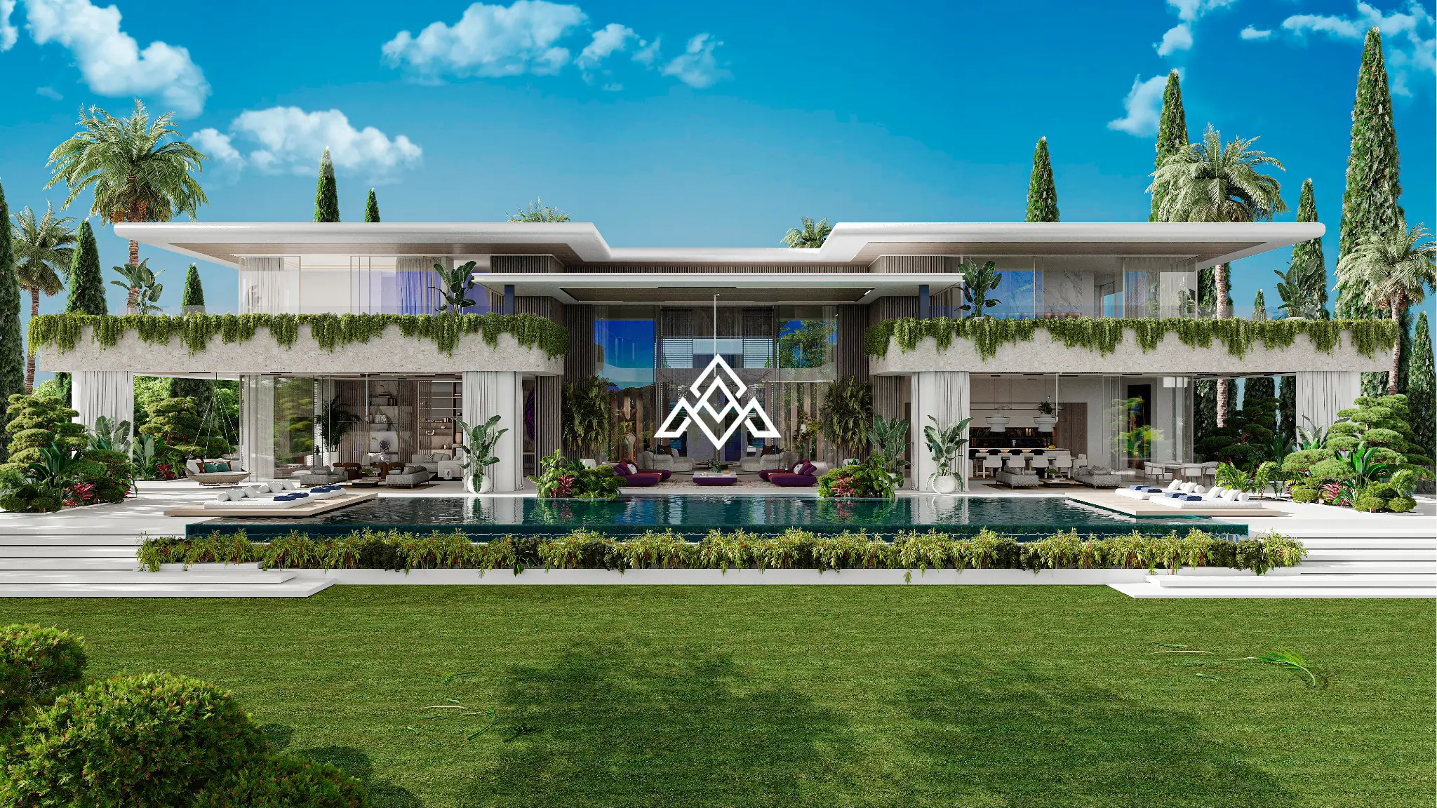 Hacienda de Las Chapas plot for sale in Marbella with panoramic sea views, 4,000 m² of land and a villa project awaiting a building licence.