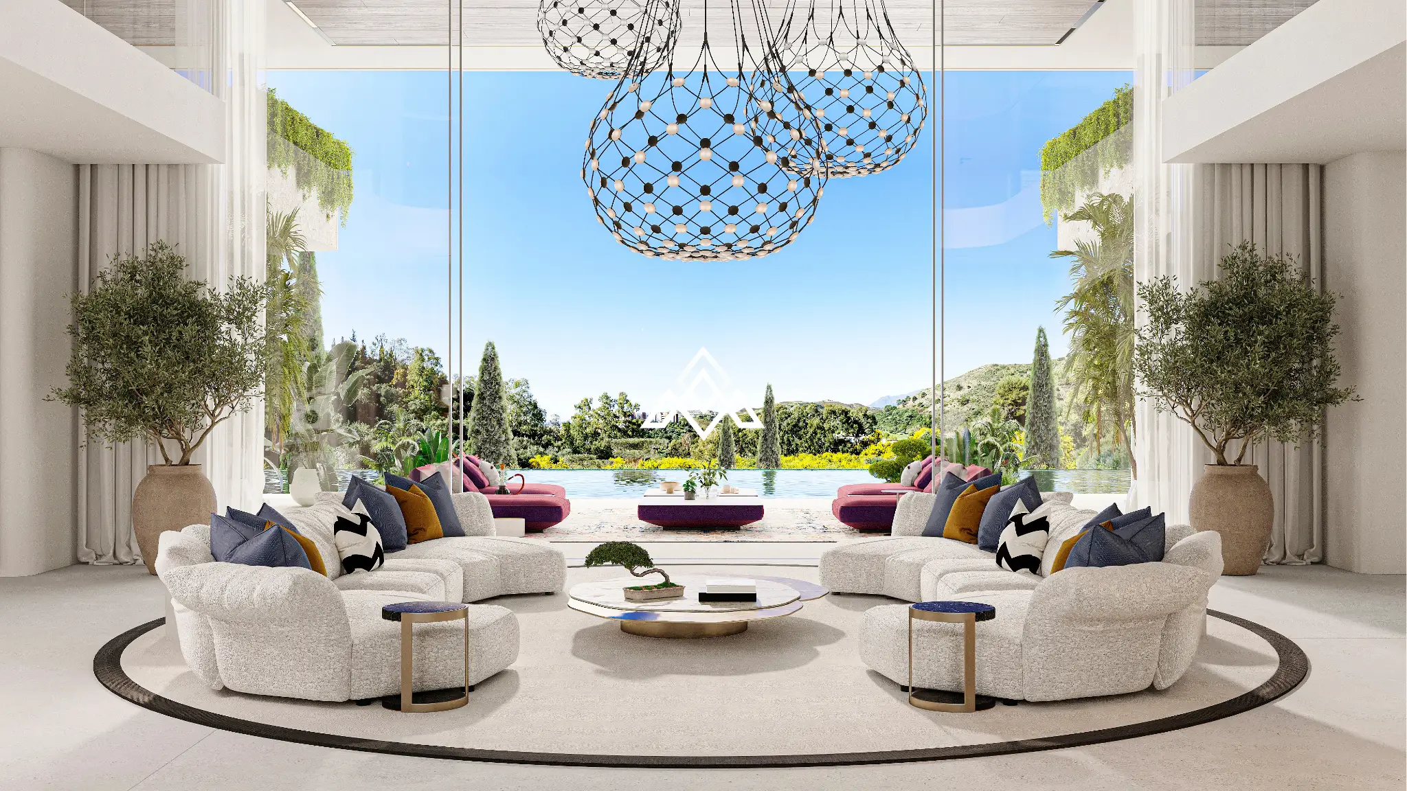 MPA-0124 Hacienda de Las Chapas plot for sale in Marbella with panoramic sea views, 4,000 m² of land and a villa project awaiting a building licence.