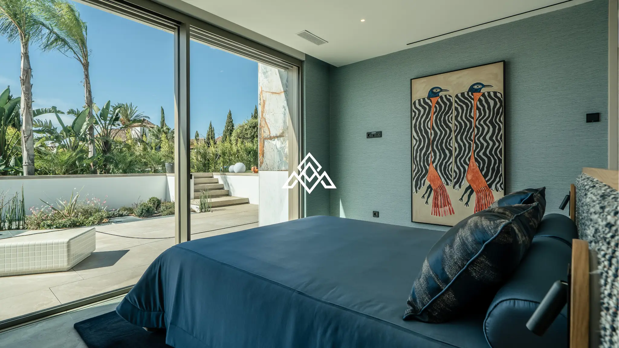 Luxury La Reserva villa for sale in Sotogrande with panoramic sea views and indoor swimming pool.