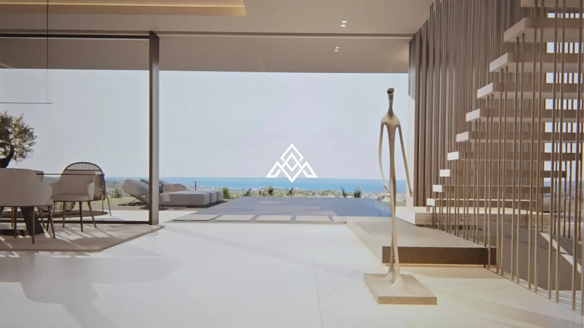MPA-0125 La Cala Golf plot for sale in Mijas Costa, featuring 1,733 m² of land, panoramic sea and golf views, and a unique architectural project.