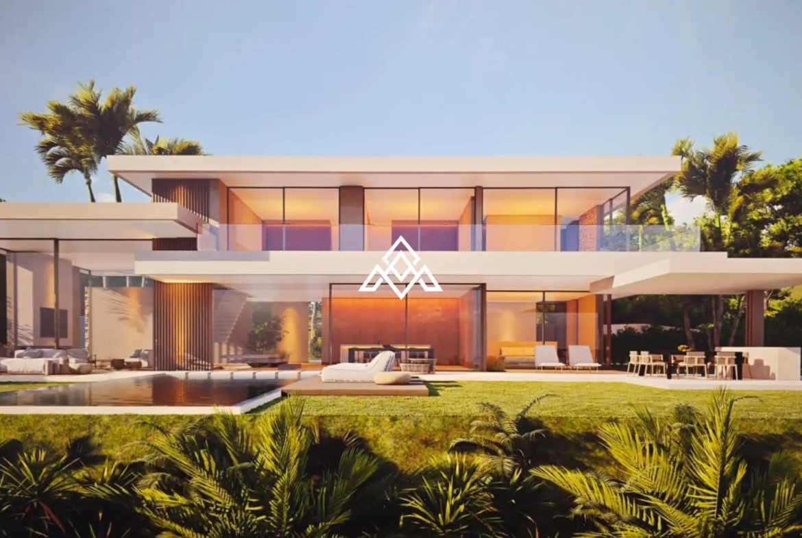 La Cala Golf plot for sale in Mijas Costa, featuring 1,733 m² of land, panoramic sea and golf views, and a unique architectural project.