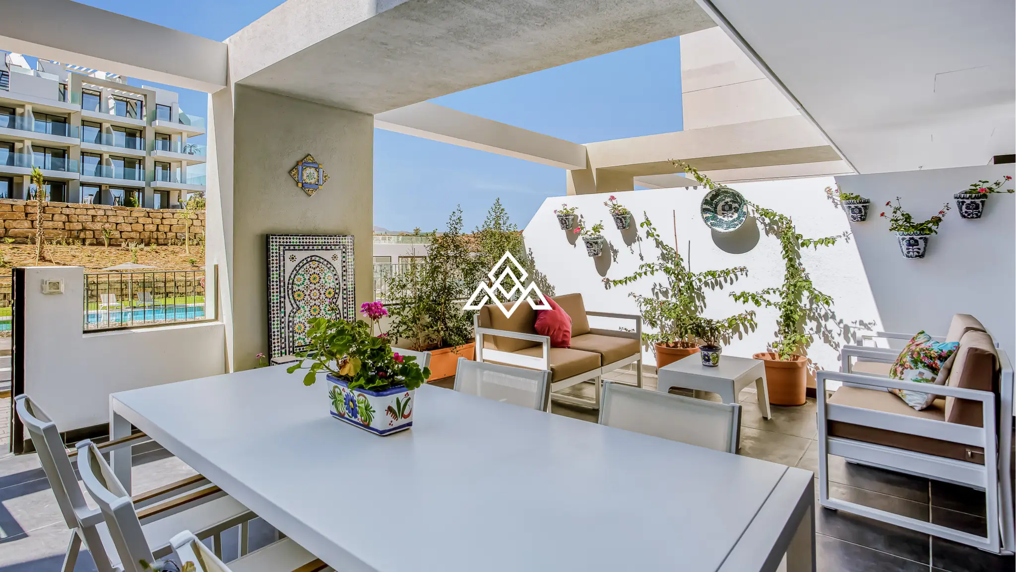 MPA-0134 Hacienda el Sueño Apartment with 29 m² terrace and swimming pool views in Mijas