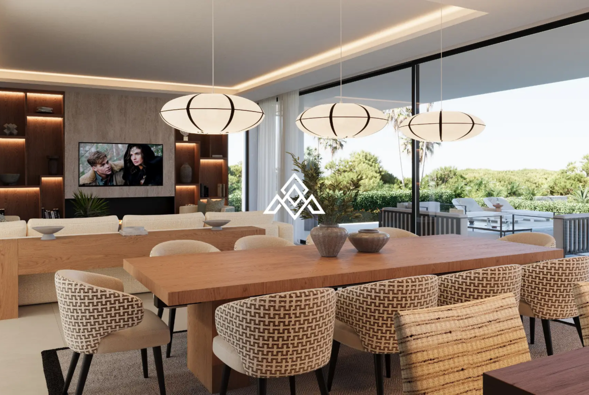 Luxury Los Monteros villa for sale with panoramic sea views, infinity pool and rooftop jacuzzi in Marbella.
