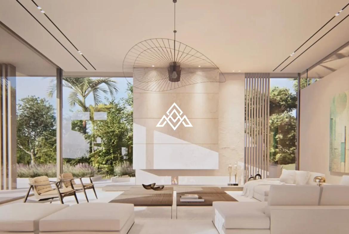La Cala Golf plot for sale in Mijas Costa, featuring 1,733 m² of land, panoramic sea and golf views, and a unique architectural project.