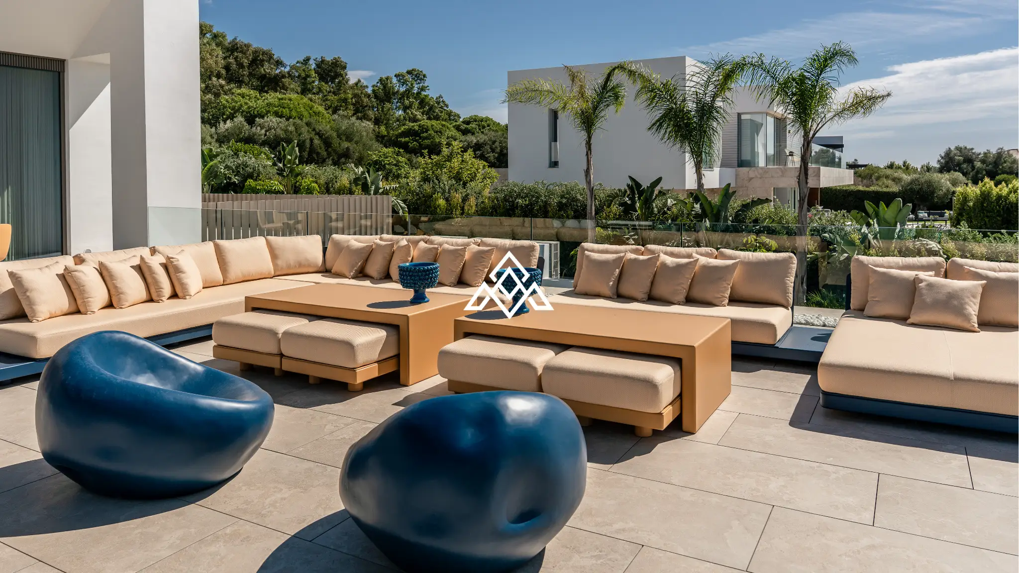Luxury La Reserva villa for sale in Sotogrande with panoramic sea views and indoor swimming pool.