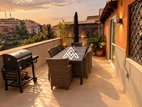 Riviera del Sol Penthouse with 60 m² terrace and golf course views in Mijas Costa