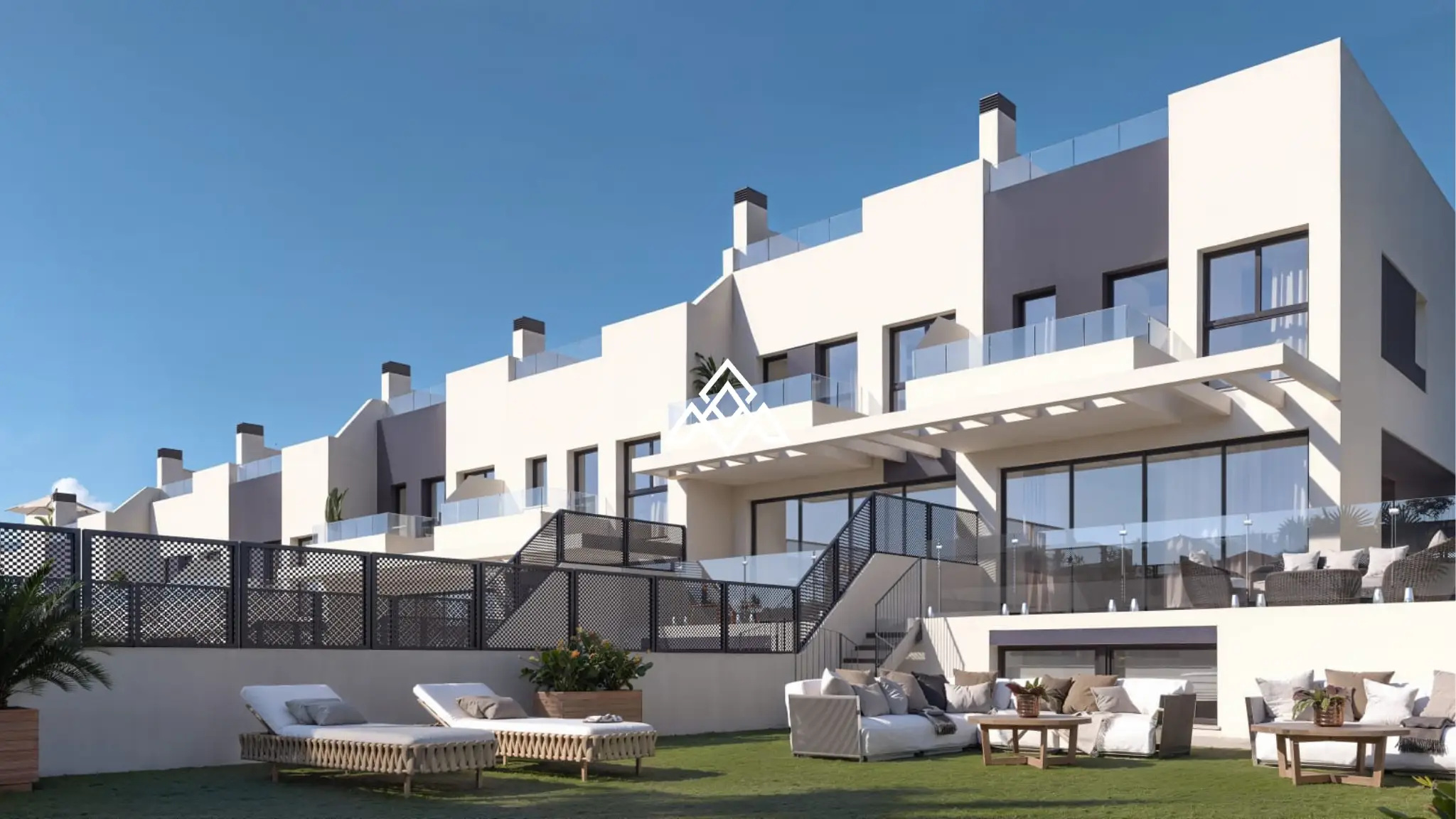Golf Townhouses Costa del Sol with rooftop solarium and golf and mountain views
