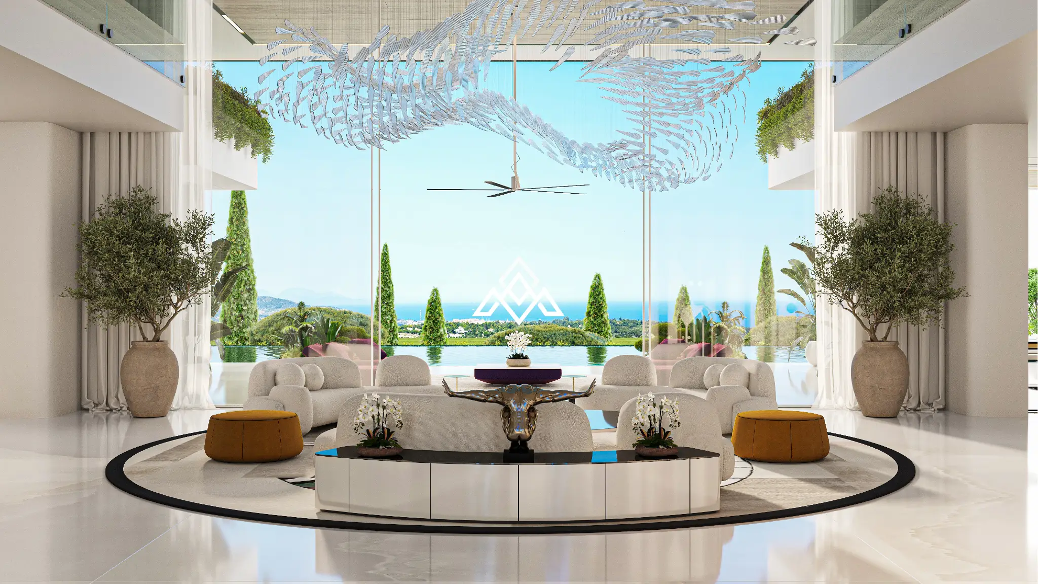 MPA-0124 Hacienda de Las Chapas plot for sale in Marbella with panoramic sea views, 4,000 m² of land and a villa project awaiting a building licence.