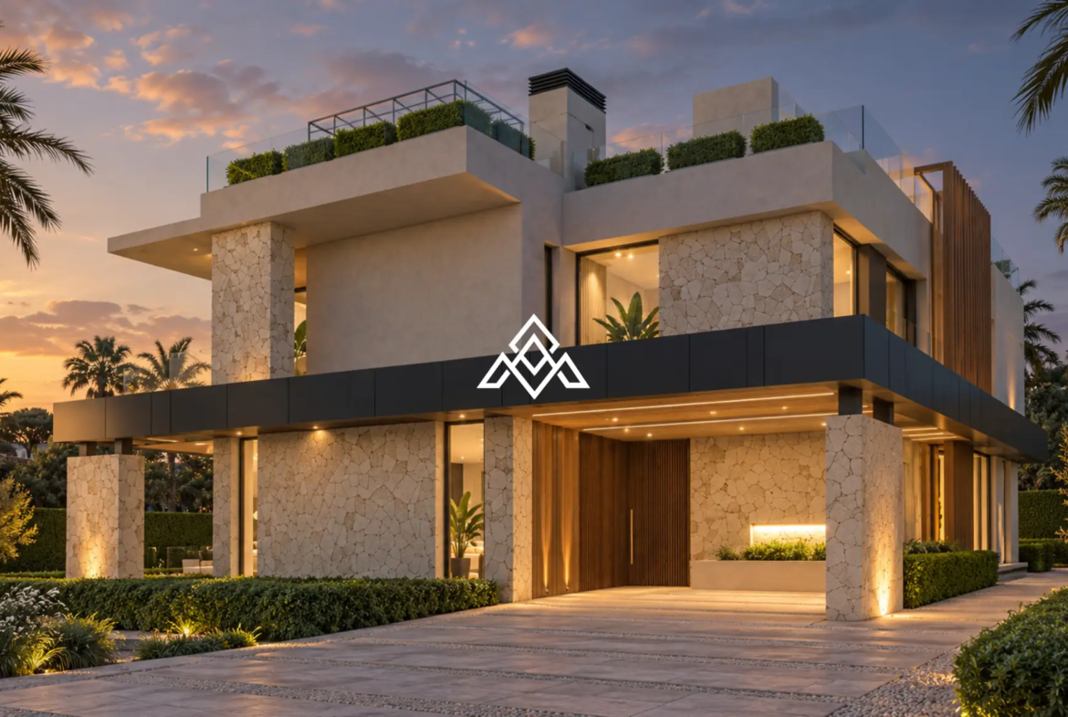Luxury Los Monteros villa for sale with panoramic sea views, infinity pool and rooftop jacuzzi in Marbella.