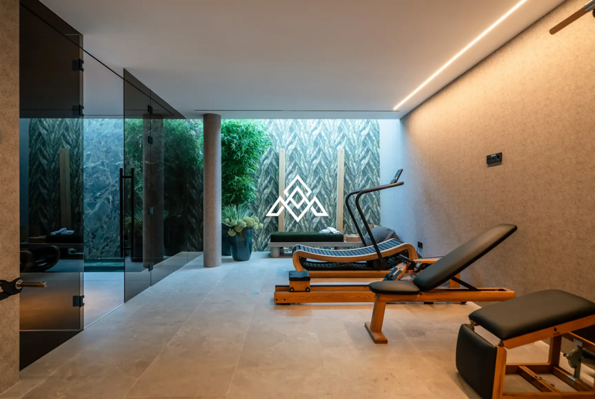Luxury La Reserva villa for sale in Sotogrande with panoramic sea views and indoor swimming pool.