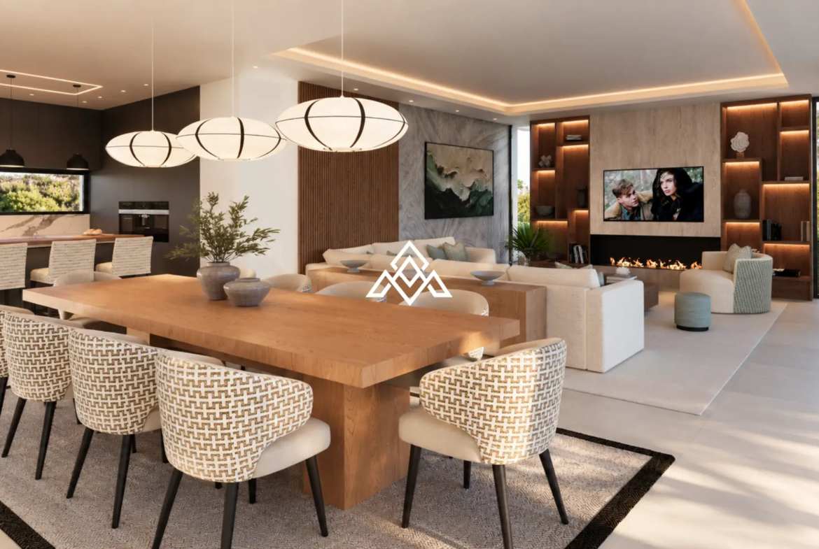 Luxury Los Monteros villa for sale with panoramic sea views, infinity pool and rooftop jacuzzi in Marbella.